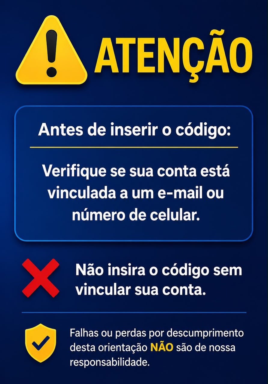 Atenção antes de inserir o código